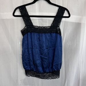 Libertine for Target silk slip tank top lace trim coquette regencycore sz XS